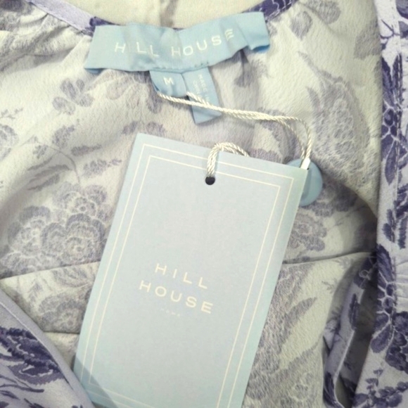 HILL HOUSE The Simone Midi Dress Lilac Purple Tonal Floral Medium - Picture 13 of 14